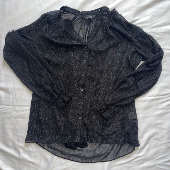 Simply Vera Vera Wang Shiny Chiffon Blouse — Size S - Picture 1 of 5